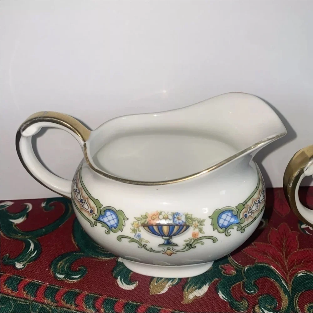 ART DECO CREAMER & SUGAR BOWL/LID, ‎ PAUL MULLER, SELB, BAVARIA, 